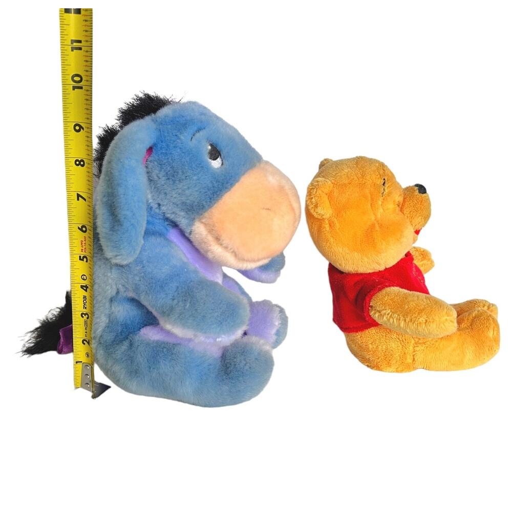 Disney Store Eeyore 10" Winnie the Pooh 8" Plush Stuffed Animal Detachable Tail - Picture 6 of 10
